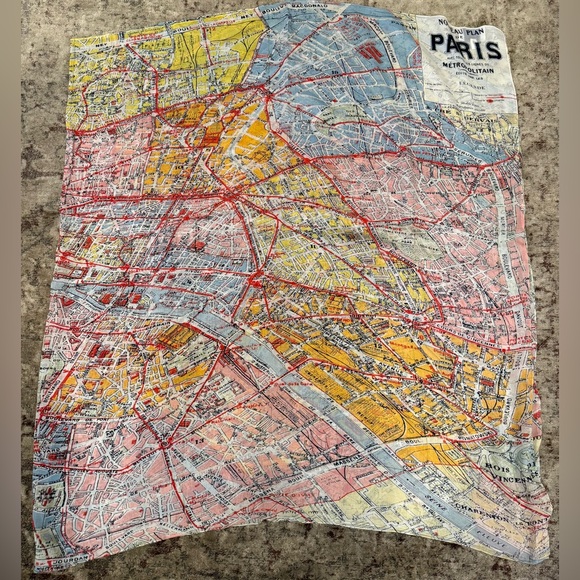 One Hundred Stars Paris Map Print Scarf - Picture 3 of 5